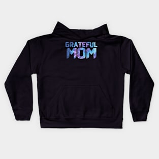 Grateful Mom Tie Dye text Kids Hoodie